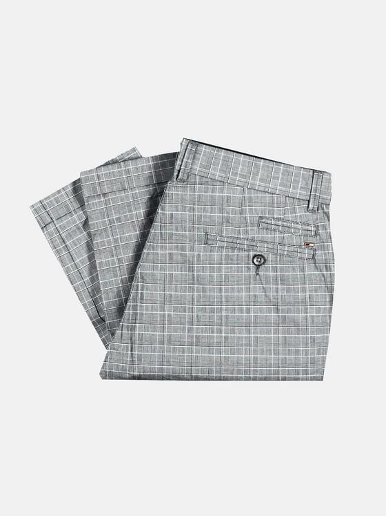 emilio adani Herren modische Chino im Dessin Grau 29265