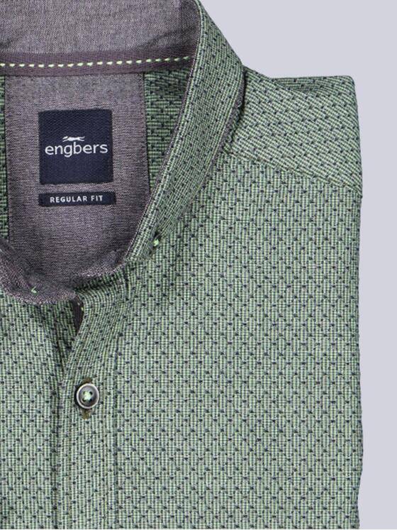 engbers Herren Kurzarm-Hemd gemustert Hellgruen 39192