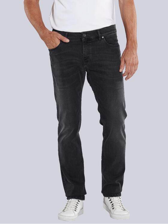 ENGBERS GERMANY Herren Super-Stretch-Jeans mit einezigartigen Wascheffekten Schwarz 35545