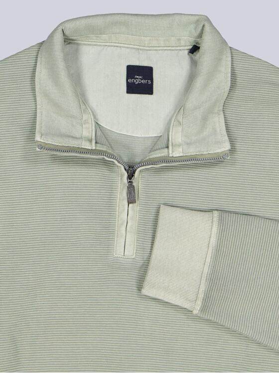 engbers Herren Sweatshirt mit Zipper Hellgruen 38335