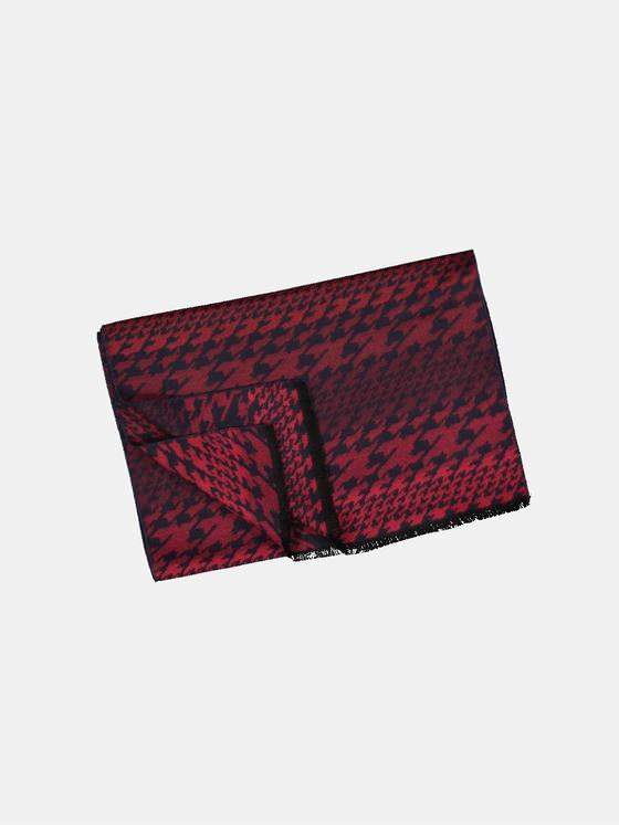 engbers Herren Schal gemustert Karminrot 33891