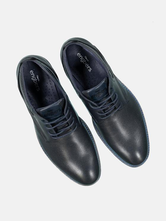 engbers Herren Halbschuh aus Leder Blau 36531
