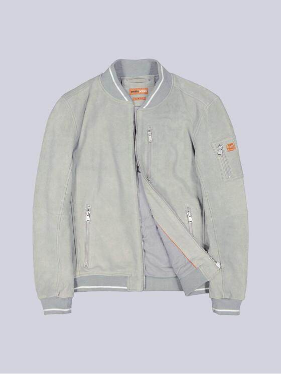 emilio adani Herren Lederjacke Hellgruen 40002