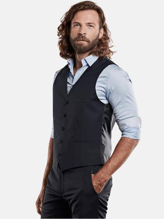 emilio adani Herren Anzug-Weste Blau 32506