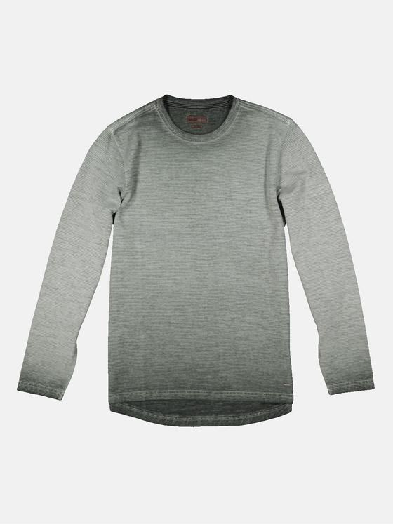 emilio adani Herren Langarm-Shirt strukturiert Grün 34159