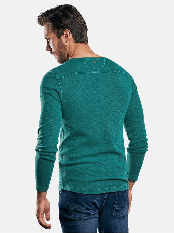 emilio adani Herren Sportives Henley Shirt Türkis 30200
