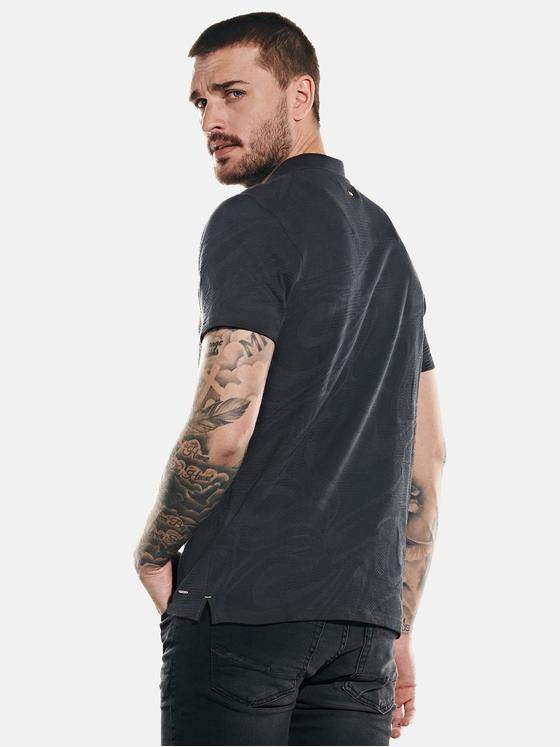 emilio adani Herren Polo-Shirt uni Schwarz 31810