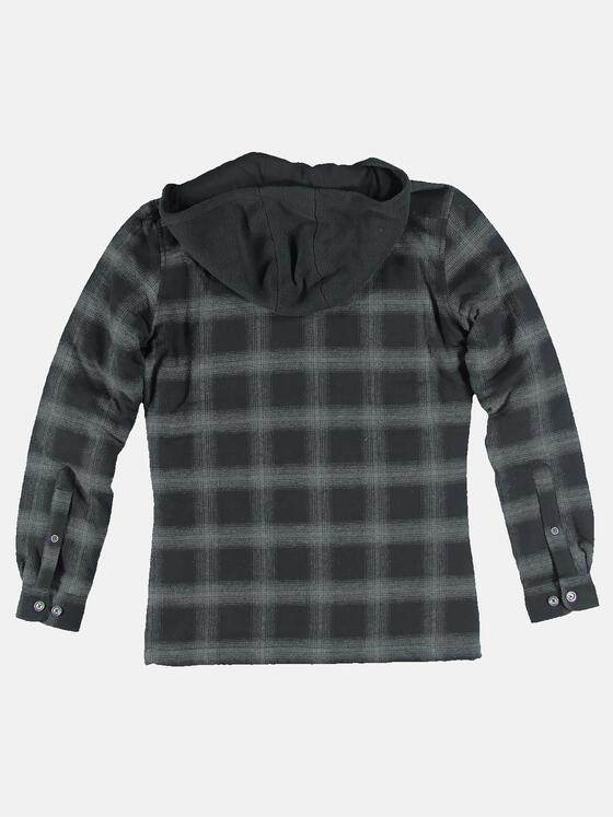 emilio adani Herren Overshirt im Karodesign Grau 31953
