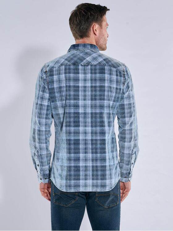 engbers Herren Langarm-Hemd aus Babycord Indigoblau 39432