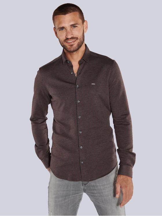 emilio adani Herren Langarm-Hemd regular Rot 35516