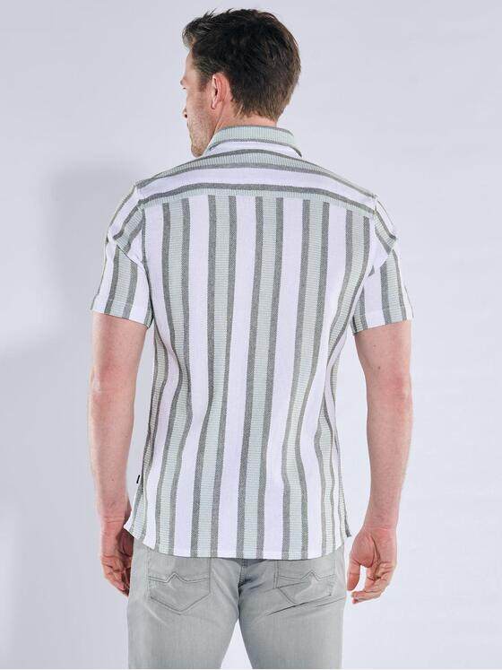 engbers Herren Luftiges Leno-Baumwollhemd Hellgruen 40301