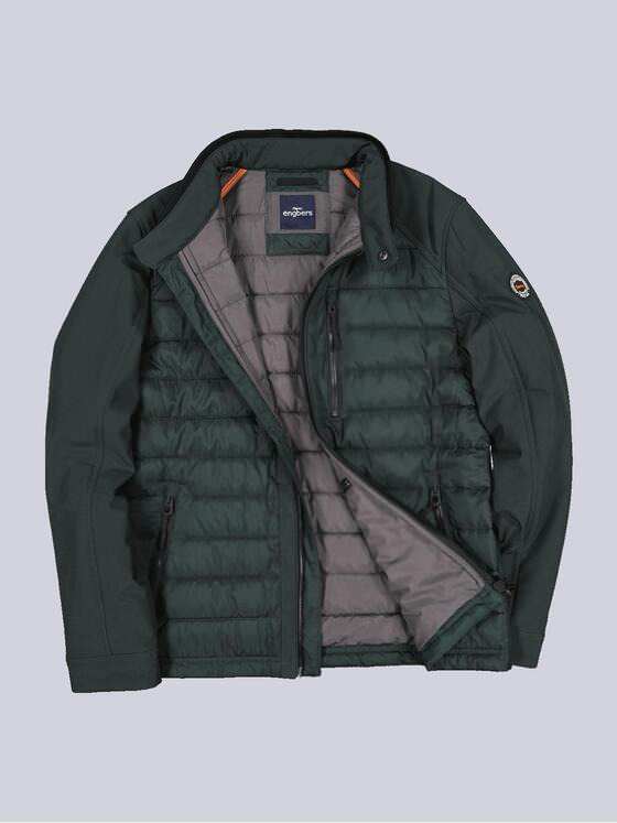 engbers Herren Steppjacke aus Materialmix Grün 33300