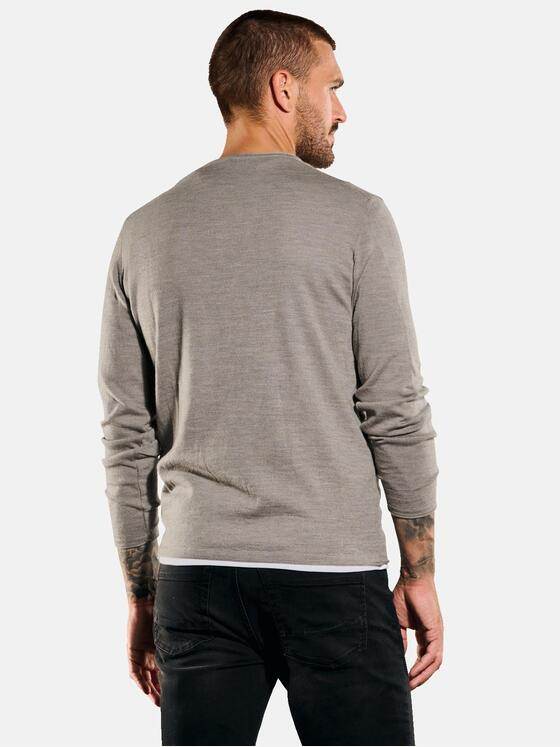 emilio adani Herren Pullover aus Merinowolle Beige 35703