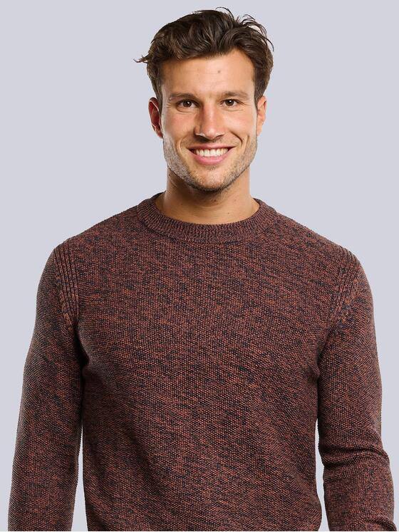 engbers Herren Pullover meliert Dunkelorange 33713
