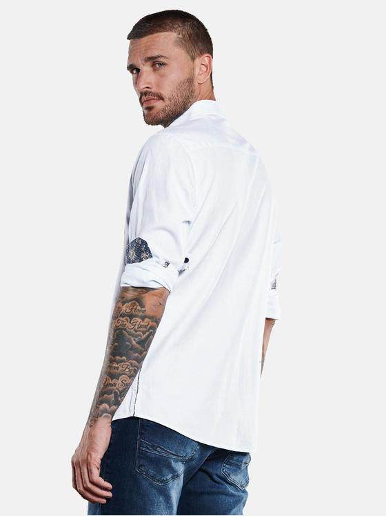 emilio adani Herren Langarm-Hemd uni Blau 33472