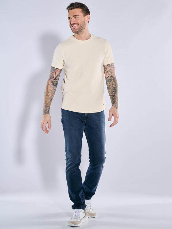 emilio adani Herren T-Shirt uni Beige 38929