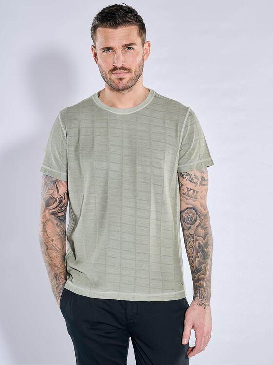 emilio adani Herren T-Shirt strukturiert Grün 38434