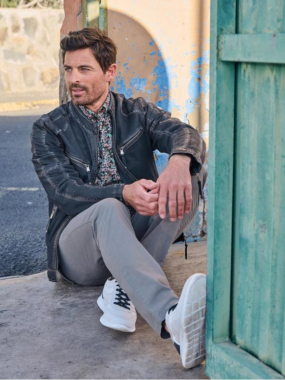 engbers Herren Lederjacke Marineblau 32969