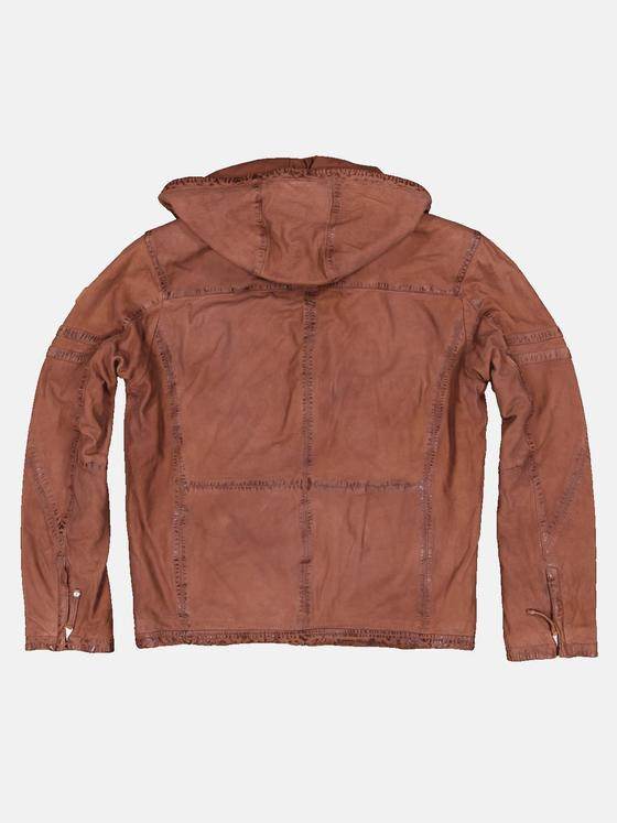 engbers Herren Lederjacke aus Nubuk Orange 32594