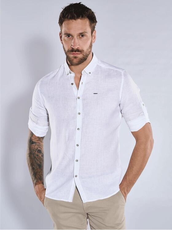 emilio adani Herren Hemd uni Weiß 36682
