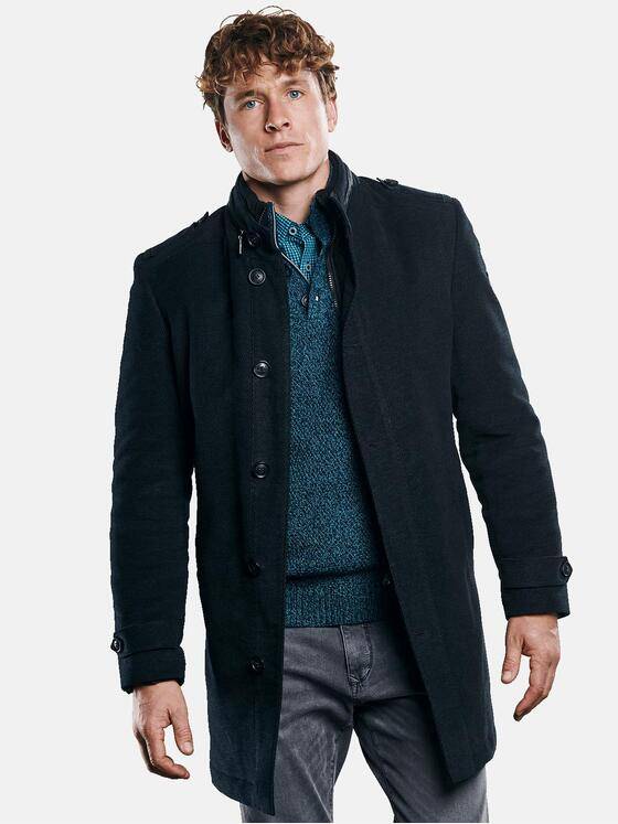 engbers Herren Mantel mit herausnehmbarem Inlet Schwarz 30772