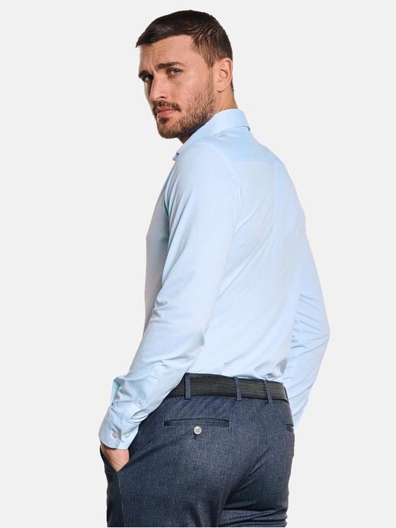 emilio adani Herren Langarm-Hemd "My Favorite" Jersey Blau 32629