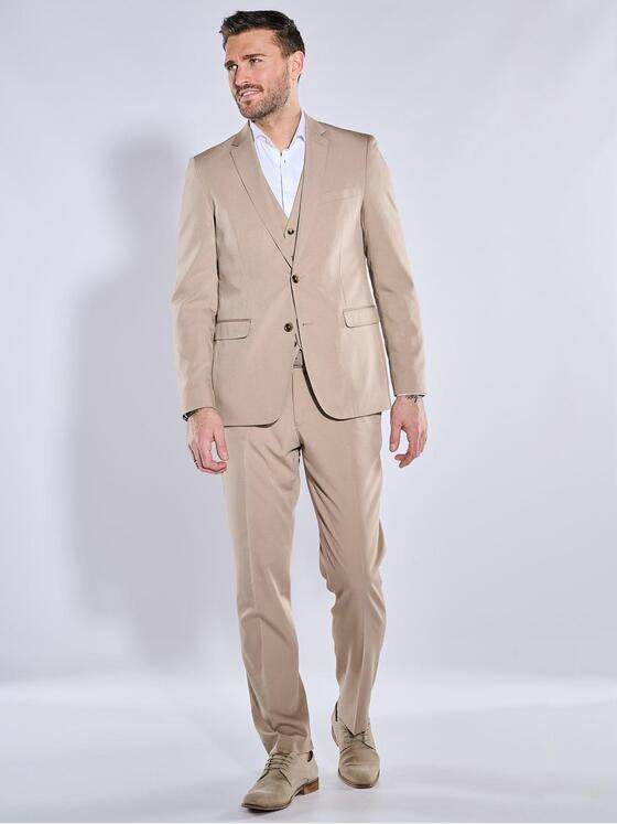 emilio adani Herren Anzug-Sakko slim fit Beige 38457