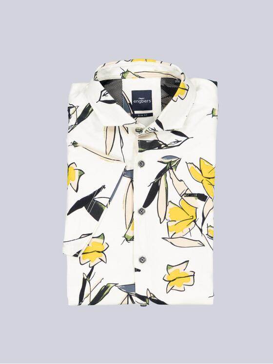 engbers Herren Kurzarm-Hemd aus Jersey Beige 38573