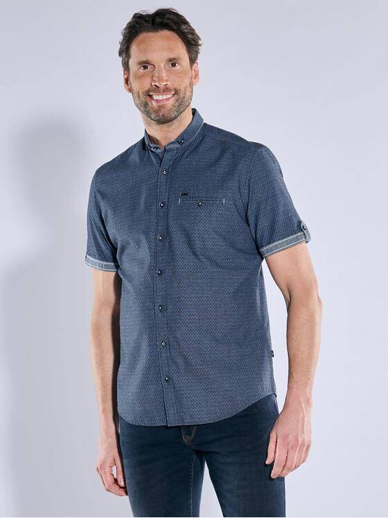 engbers Herren Kurzarm-Hemd strukturiert Brilliantblau 38576