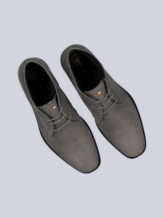emilio adani Herren Boots aus Nubuk-Leder Grau 35456