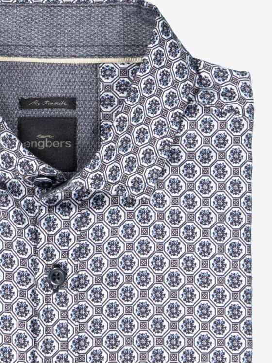 engbers Herren Langarm-Hemd "My Favorite" Blau 37274