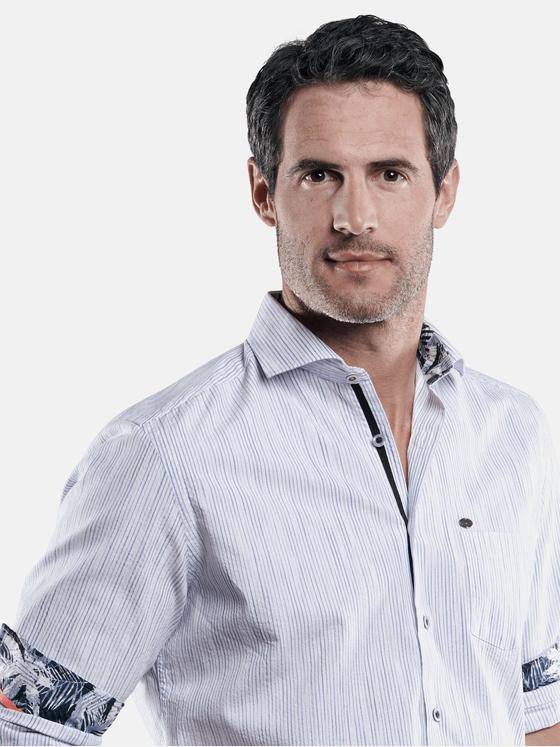 engbers Herren Hemd gemustert Himmelblau 29472