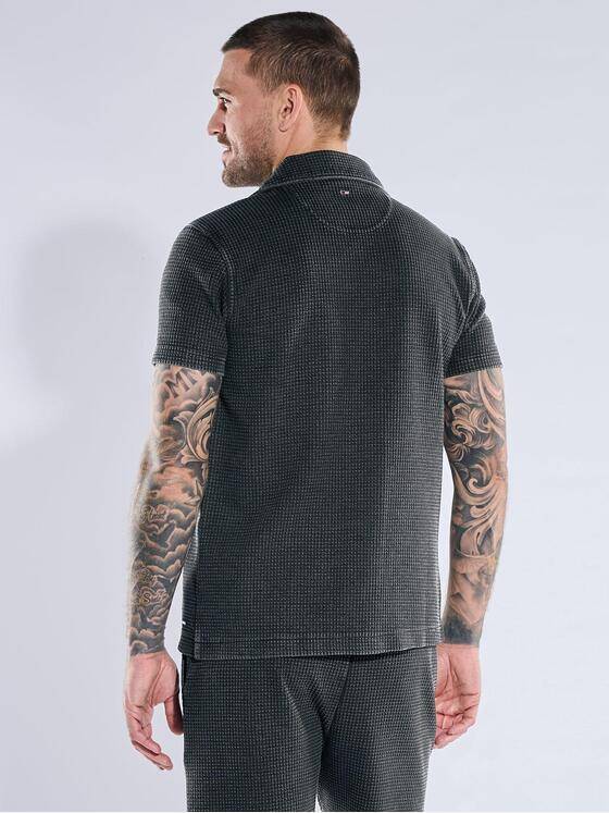 emilio adani Herren Sweat Homewear aus Baumwolle mit Kragen Anthrazit 40516