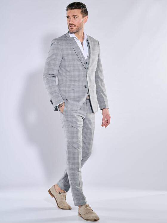 emilio adani Herren Anzug-Sakko slim fit Grau 38493