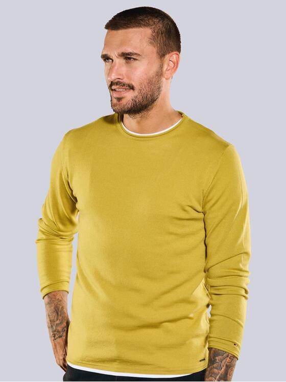 emilio adani Herren Pullover regular Gelb 35366
