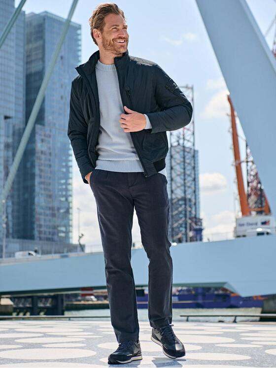 engbers Herren Jacke dezent glänzend Saphirblau 39306