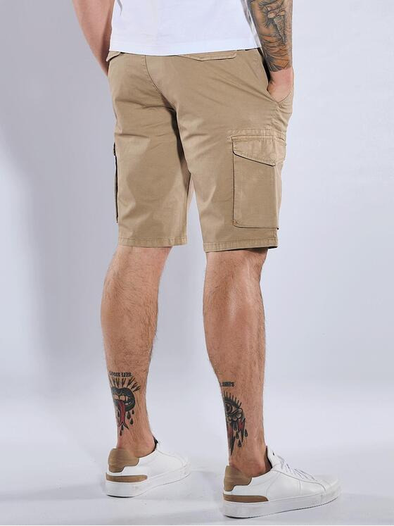 emilio adani Herren Cargo-Bermuda regular Beige 36643