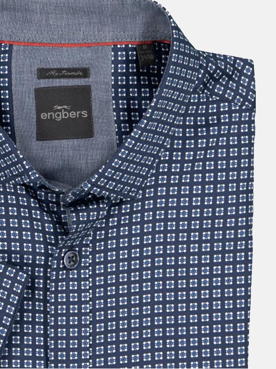 engbers Herren Kurzarm-Hemd "My Favorite" Blau 36298