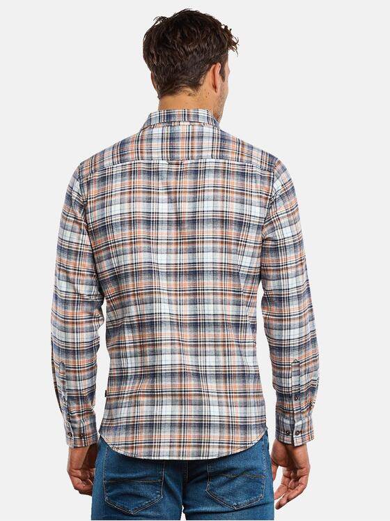engbers Herren Langarm-Hemd im Overshirt-Design Orange 33709