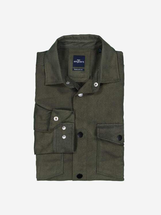 engbers Herren Hemd uni Dunkelgruen 38170