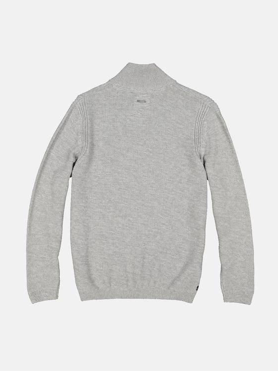 engbers Herren Pullover mit Stehkragen Grau 35555