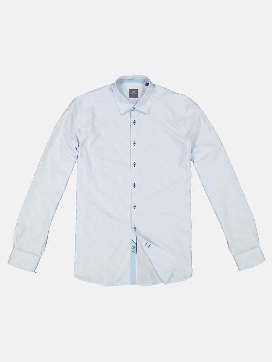 ENGBERS GERMANY Herren Langarm-Hemd strukturiert Hellblau 34685