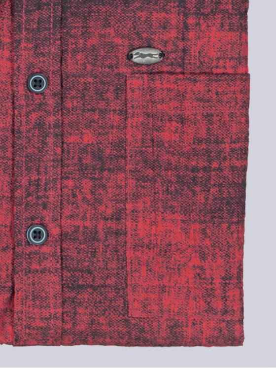 engbers Herren Kurzarm-Hemd gemustert Rot 38500