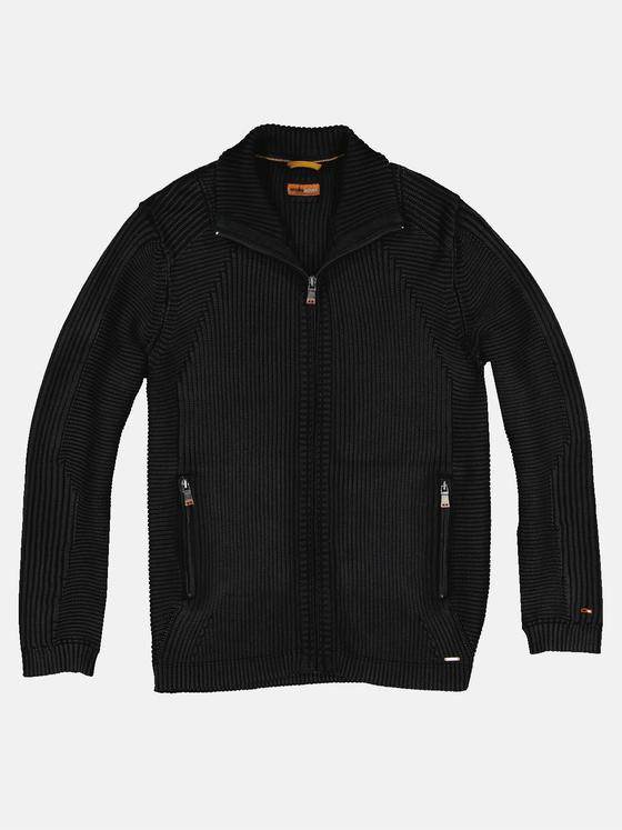 emilio adani Herren Strick-Cardigan Schwarz 32029