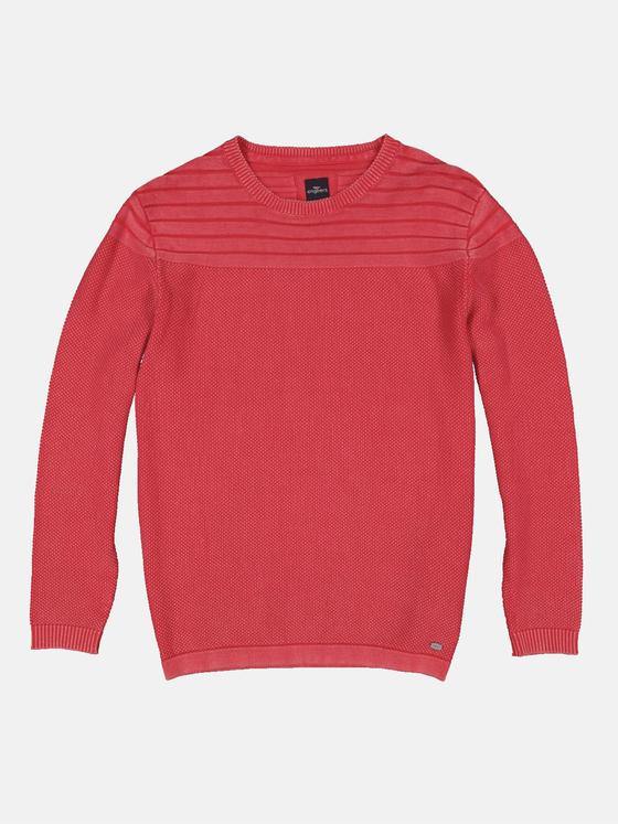 engbers Herren Pullover strukturiert Rot 34134