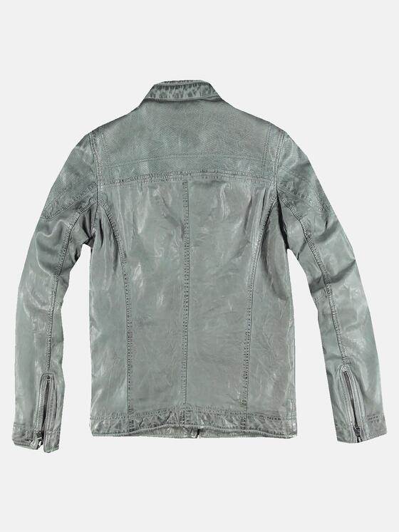 emilio adani Herren Bikerlederjacke Grau 30651