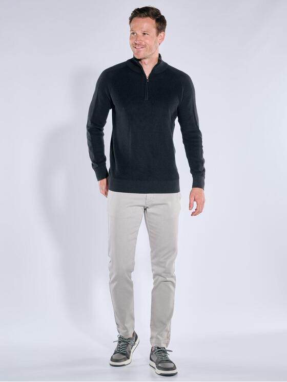 engbers Herren Pullover mit Troyerkragen Schwarz 39450