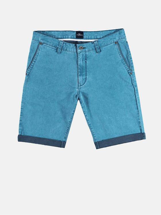 engbers Herren Doppelt gefärbte Shorts mit komfortablem Elasthananteil Cyanblau 29830