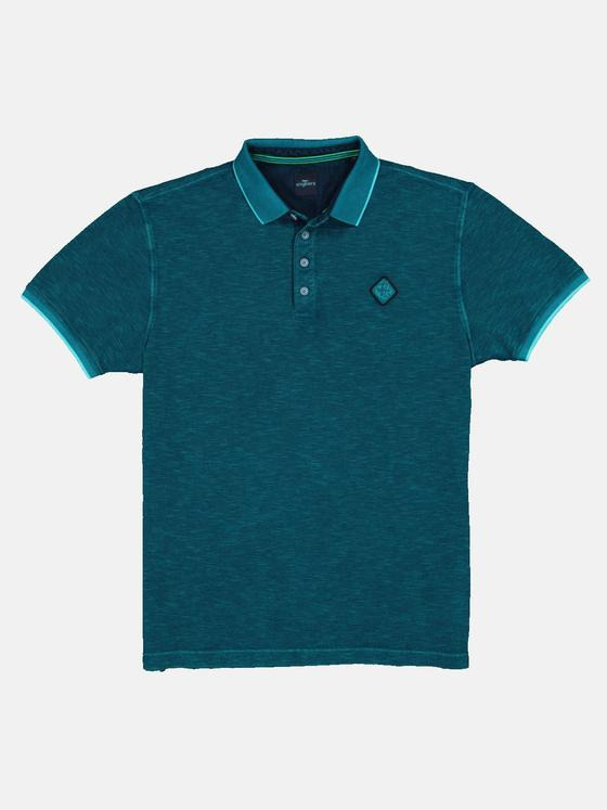 engbers Herren Polo-Shirt strukturiert Petrolblau 33073
