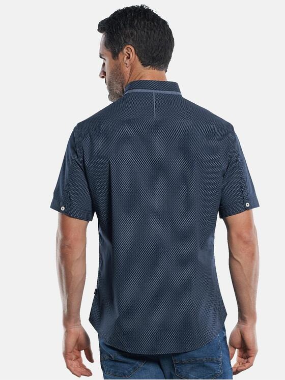 engbers Herren Modisches Halbarmhemd mit dezenten Kontrastdetails Saphirblau 29951